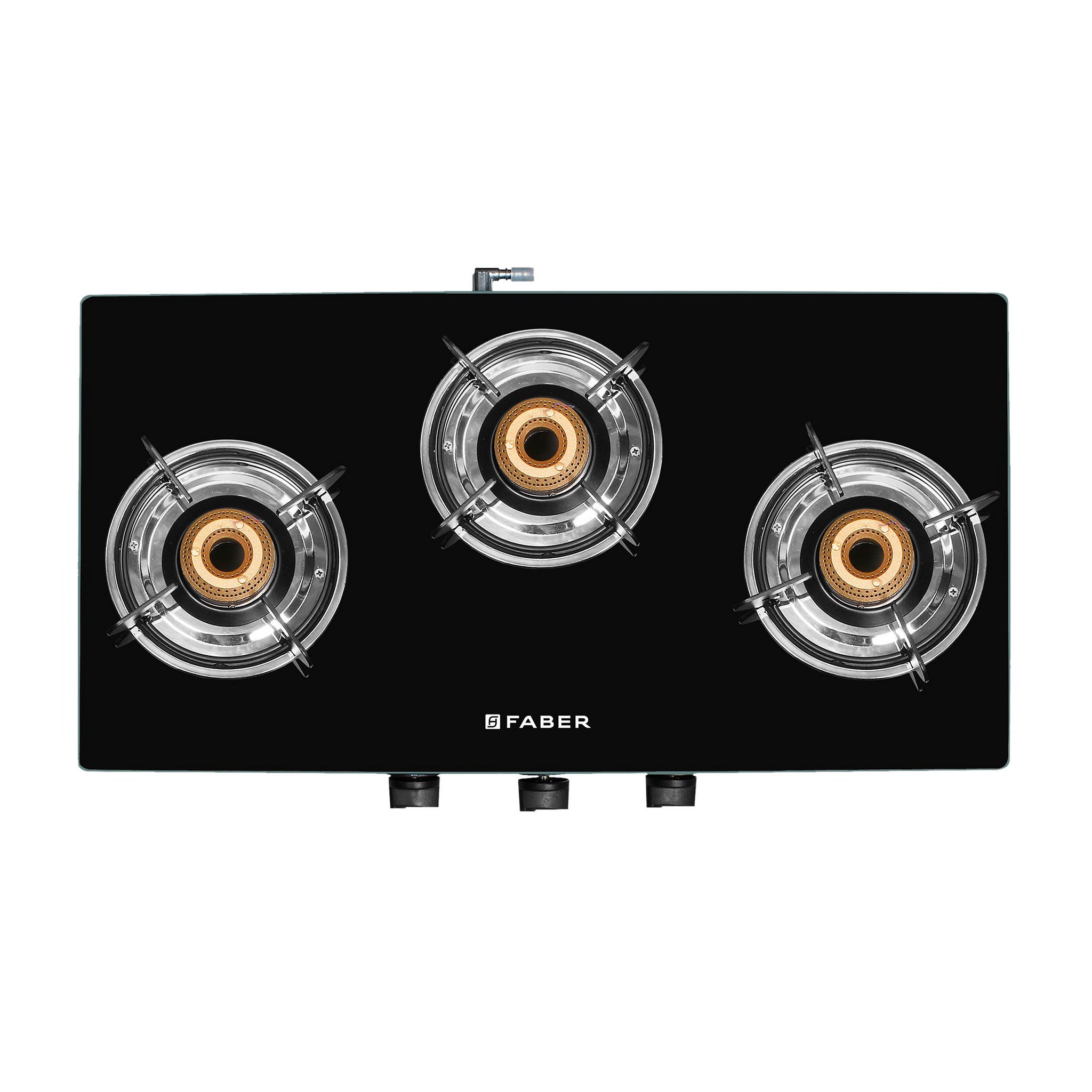 Buy Faber DAISY 3BB BK Tempered Glass Top 3 Burner Manual Gas Stove